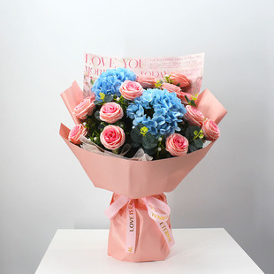 仿真花束成品大束手捧花永生颁奖舞台献花交车假花拍照教师节绢花