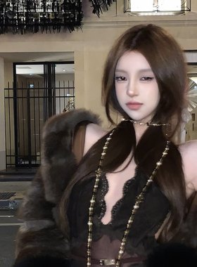 woppei 浪漫优雅秀款定制性感蕾丝腰带吊带上衣全国唯one一件