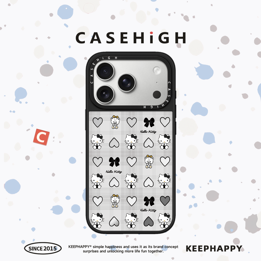 【C家】排列爱心格纹kt米菲兔适用苹果17/16promax手机壳iphone17pro镜面MagSafe磁吸15/14p韩13pro可爱17Air,3C数码配件,手机保护套/壳,淘宝优惠券,粉丝福利购,淘宝优惠卷