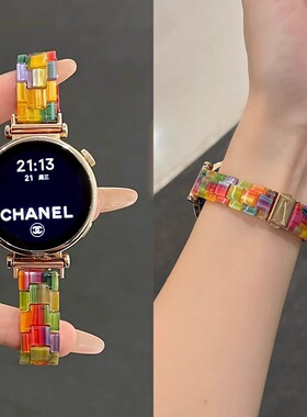 适用华为gt5表带新款fit4细款三株树脂watch34progt2gt3透气女款