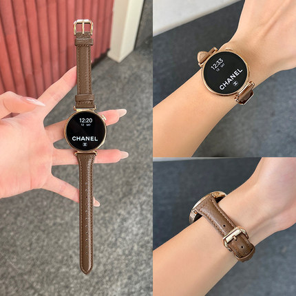 适用华为gt5表带新款真皮荔枝纹秋冬GT4GT2watch34profit3男女款