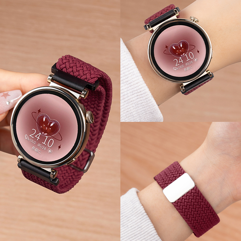 适用华为gt4表带新款磁吸扣编织回环表带GT3/5Pro运动watch4Pro