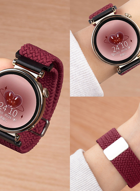 适用华为gt4表带新款磁吸扣编织回环表带GT3/5Pro运动watch4Pro