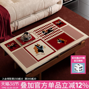 小马福吉轻奢高级茶几桌面保护垫马年新款防水防油免洗可定制垫子