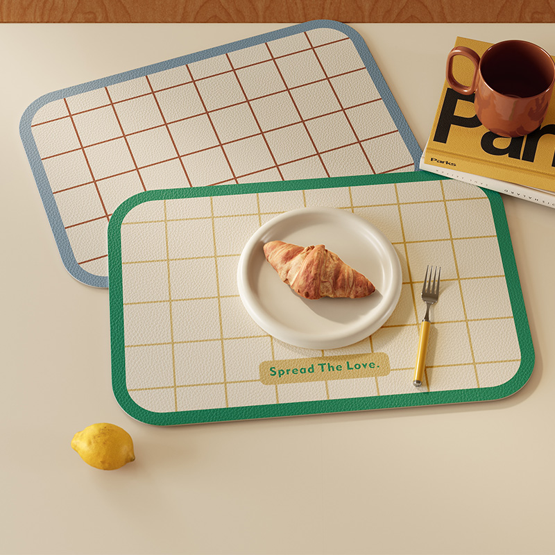 信笺集原创高级感餐垫彩色早餐餐桌防水防油皮革隔热西餐小鼠标垫