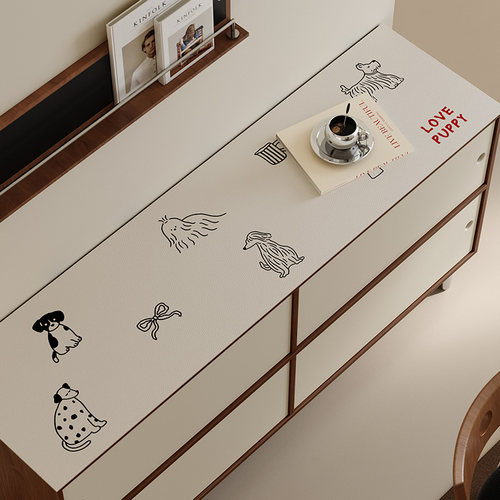 帕皮乐园皮革玄关柜电视柜桌垫桌布防水防油免洗餐边柜鞋柜茶几垫