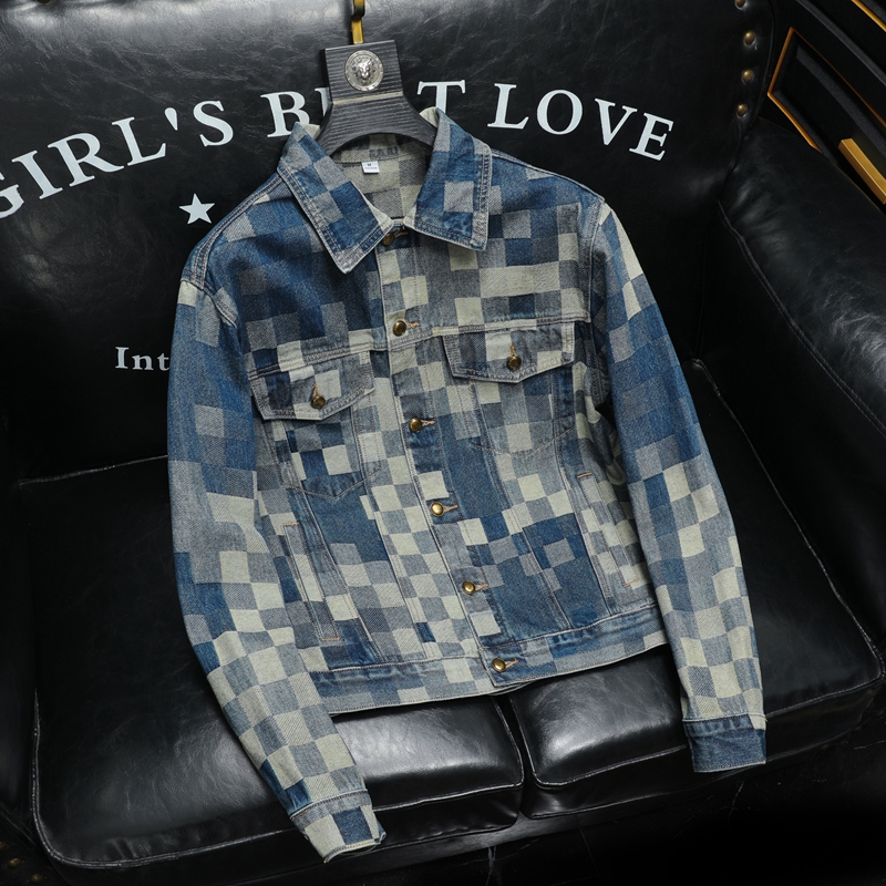 美式休闲风标准秋季显瘦原色夹克休闲潮流男士韩版春秋牛仔时尚