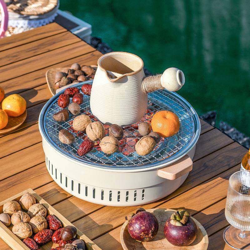 围炉煮茶桌子户外取暖炉家用野餐炭火炉便携式露营烧烤两用电围炉,户外/登山/野营/旅行用品,野餐炉具/焚火架,淘宝优惠券,粉丝福利购,淘宝优惠卷