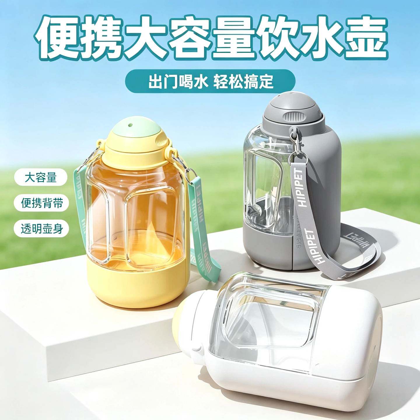 狗狗外出水杯斜跨大容量水壶宠物喝水器不湿嘴小猫奶瓶随行杯