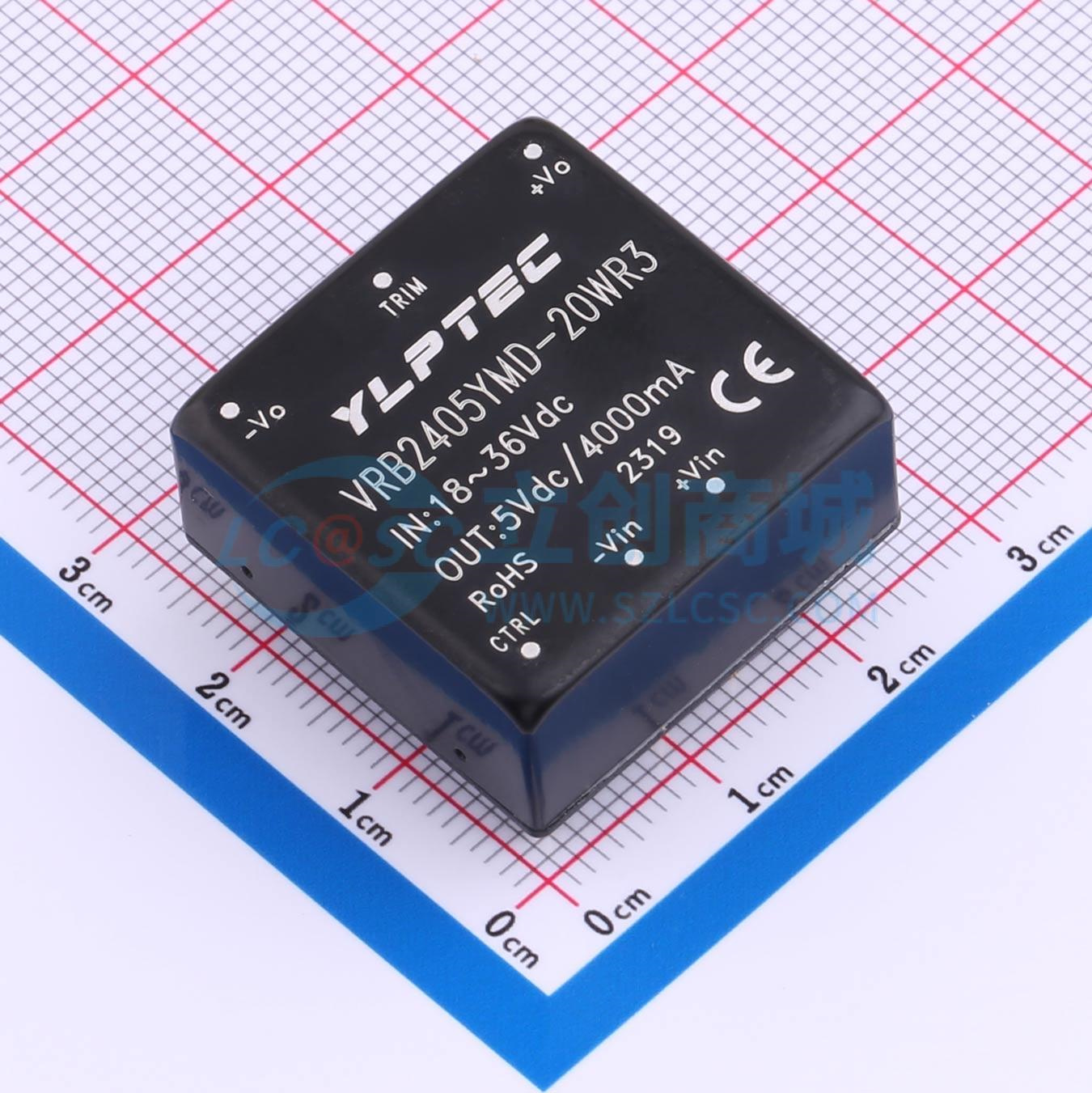 VRB2405YMD-20WR3金升阳DC-DC电源模块18-36V转5V4A 20W原装