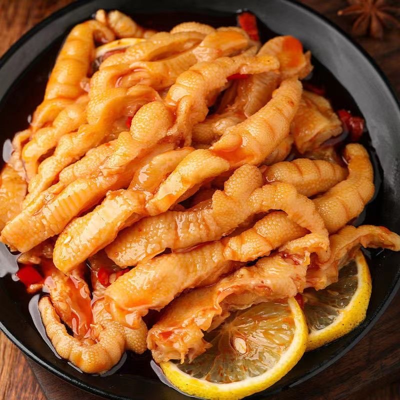 减肥解馋小零食低脂低卡低热量无糖无添加剂0反式脂肪酸柠檬凤爪酸辣无骨鸡爪5斤袋装凉菜小吃餐饮低负担熟食麻鸡脚网红爆款食品