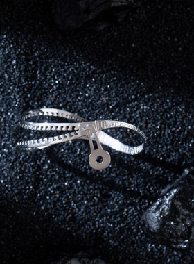 斑sama925银镀金拉链手镯创意设计首饰动漫二次元生日礼物亚文化