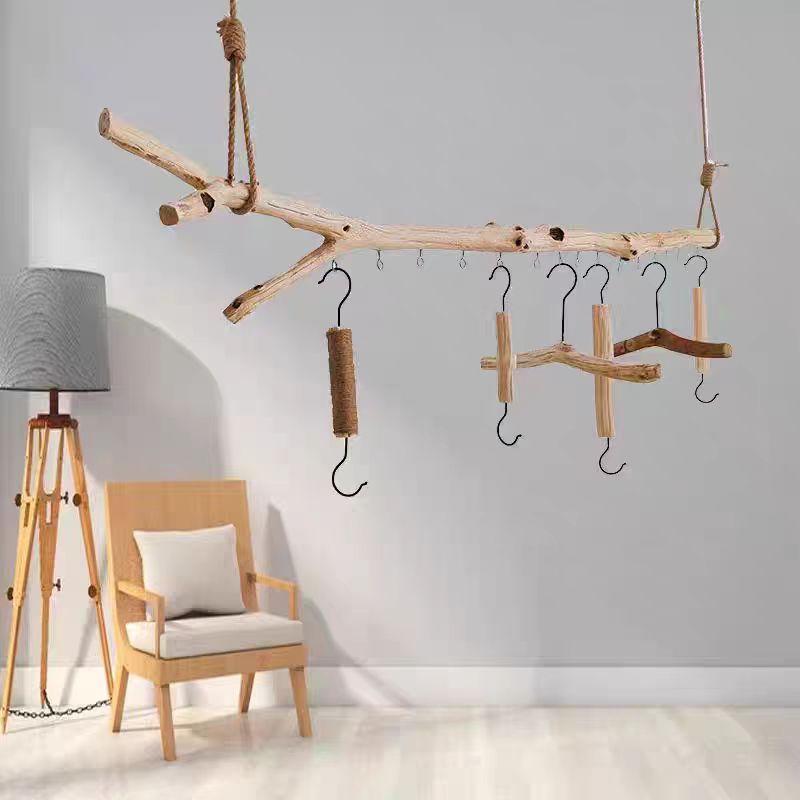 创意挂衣杆简洁实惠原木树枝