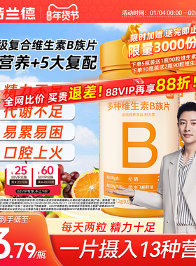 诺特兰德多种维生素B族复合片男女士专用vb维b2b12咀嚼片官方正品