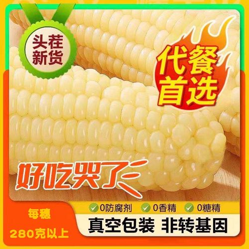 东北白甜糯玉米棒新鲜当季新货甜糯玉米棒真空主食代餐白玉米粗粮