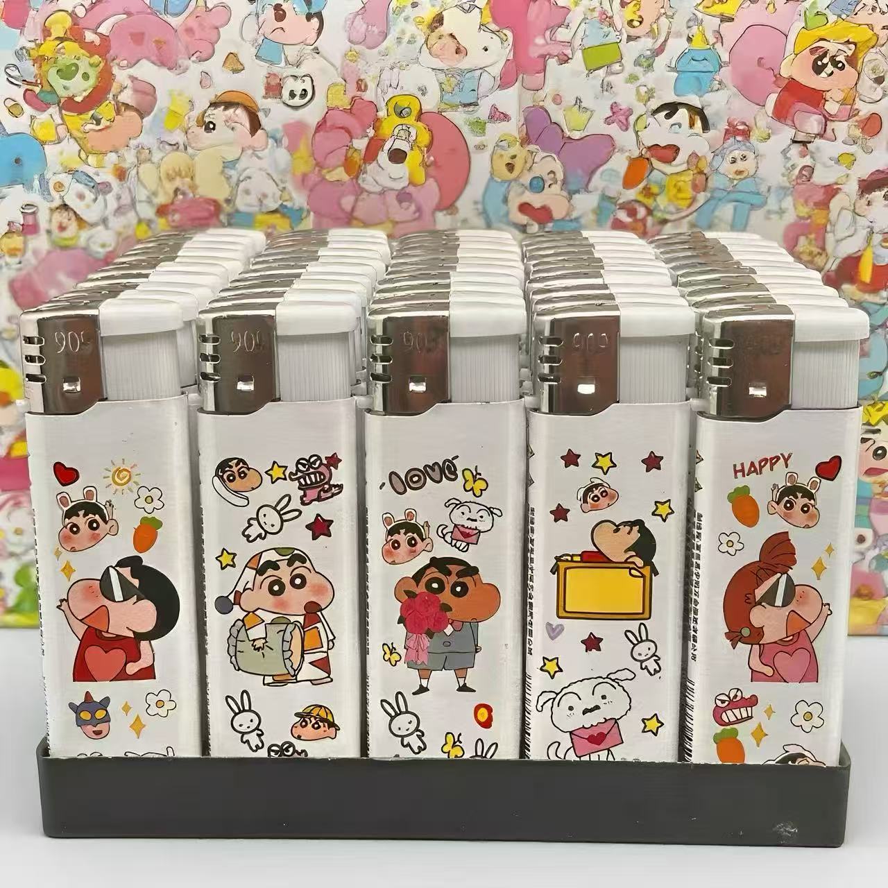 小新卡通50支一盒打火机送男女友