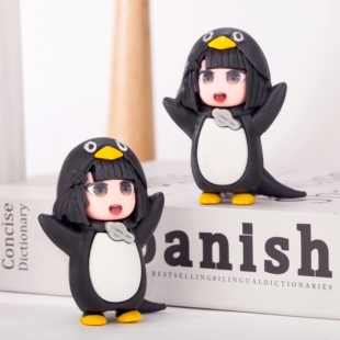 咕咕嘎嘎小企鹅管理员潮玩手办方舟终末地模型桌面公仔摆件可爱风