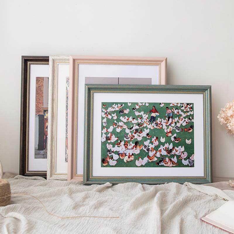 油画框装裱定做20寸16寸18寸4开8K A3大画框美式复古框架相框挂墙