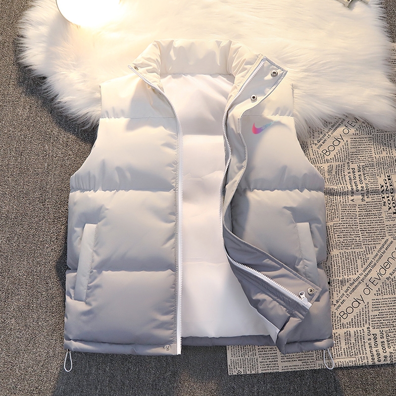 NK品牌羽绒棉马甲男士秋冬季时尚加厚加绒背心大码帅气坎肩外套潮