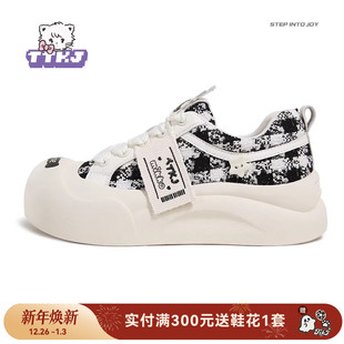 mikko联名女士厚底休闲鞋 2025秋冬新款 女大头鞋 TTKJ厚底花呢板鞋