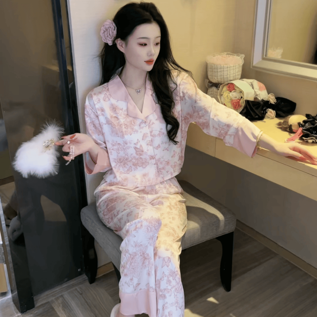 春夏季睡衣女新款气质休闲小短款显瘦柔软透气睡衣女家居服外穿