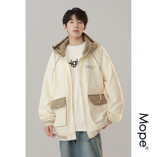 加绒加厚保暖防寒服秋冬款 棉服男冬季 潮牌宽松棉衣外套 工装 Mope