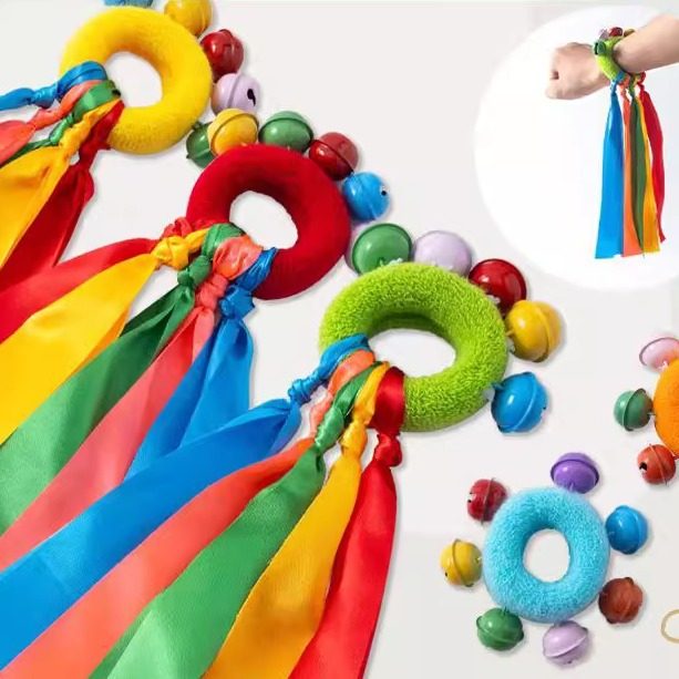 幼儿园手腕铃铛器械小学生手腕带表演道具运动会加油手持彩虹圈环,节庆用品/礼品,文化创意文具,淘宝优惠券,粉丝福利购,淘宝优惠卷