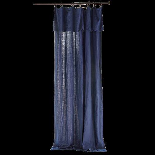 伽罗生活 窗幔式厚卧室遮光卷帘窗帘 白色包边法式亚麻窗帘雨露麻