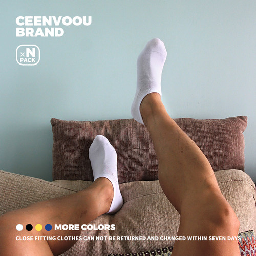 CEENVOOU男四季百搭防掉跟船袜