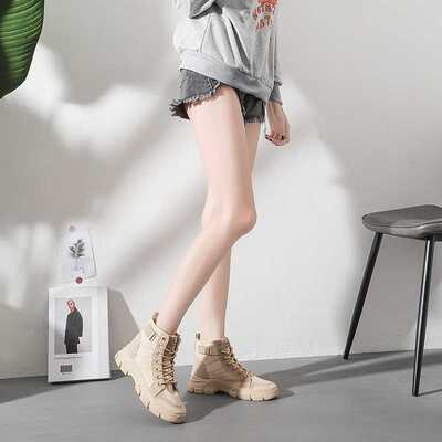 新款户外登山鞋女高筒徒步鞋防滑轻便透气耐磨夏季短Y靴爬山帆布