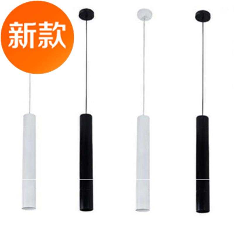 吊线明装餐厅免开孔吸顶t筒灯圆柱形美发n店简约外置艺术吊射灯