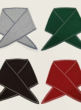 SecondMoon羊绒羊毛针织三角巾秋冬披肩时髦百搭保暖围巾小披肩