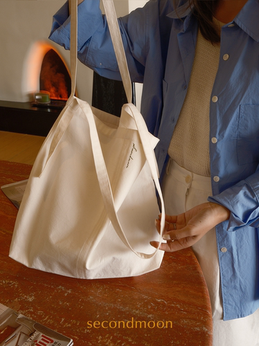 韩国进口纯棉帆布袋刺绣百搭