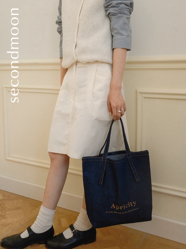 SecondMoon小众字母刺绣帆布包