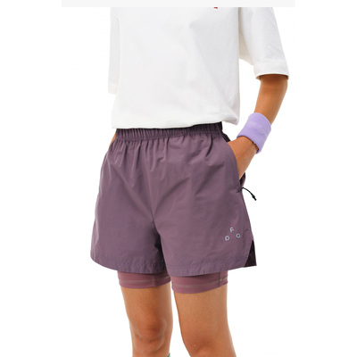 国潮户外运动假两件训练短裤男女