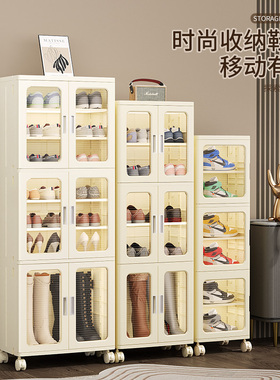 鞋架家用门口多层新款2023爆款大型防尘入户门免安装高筒靴子鞋柜