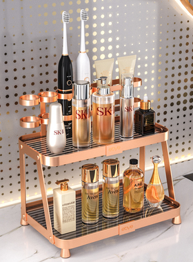 轻奢卫生间浴室电动牙刷牙杯多功能置物架高级感多层大容量收纳架