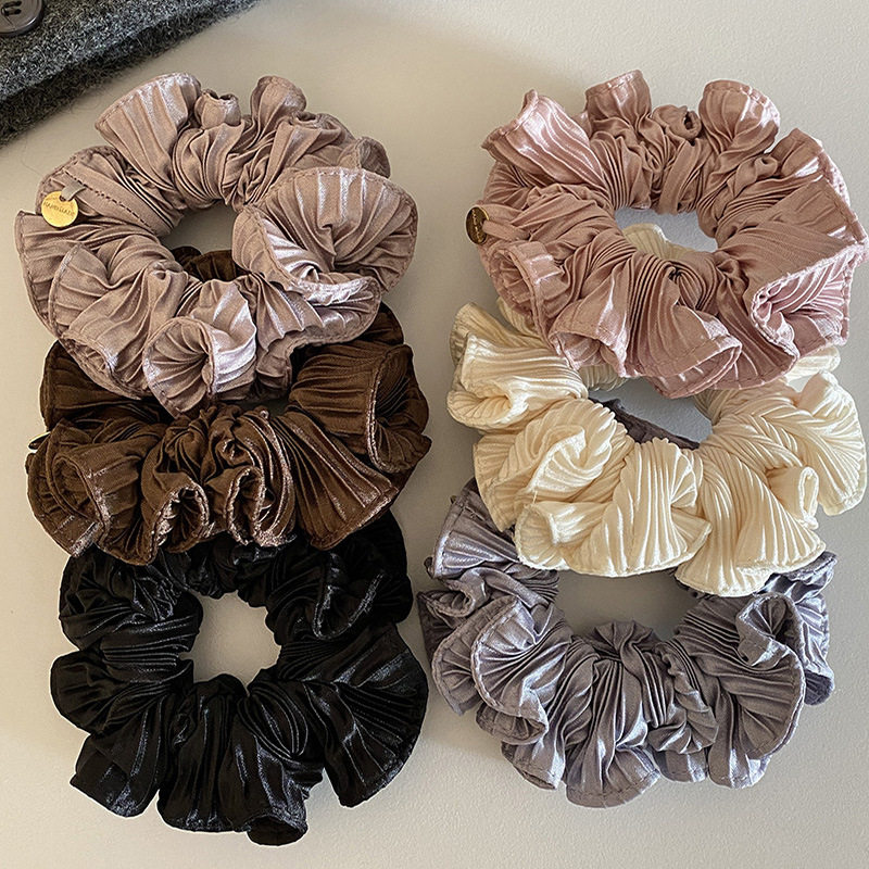 法式复古温柔褶皱花边金标大肠发圈简约百搭马尾丸子头发绳发绳,饰品/流行首饰/时尚饰品新,发饰,淘宝优惠券,粉丝福利购,淘宝优惠卷