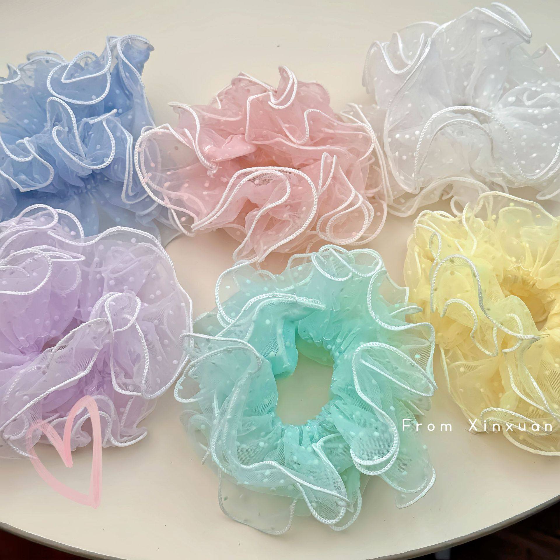 薄荷汽水 清新网纱波点大肠发圈超仙丸子头扎发头绳皮筋头饰发饰,饰品/流行首饰/时尚饰品新,发饰,淘宝优惠券,粉丝福利购,淘宝优惠卷