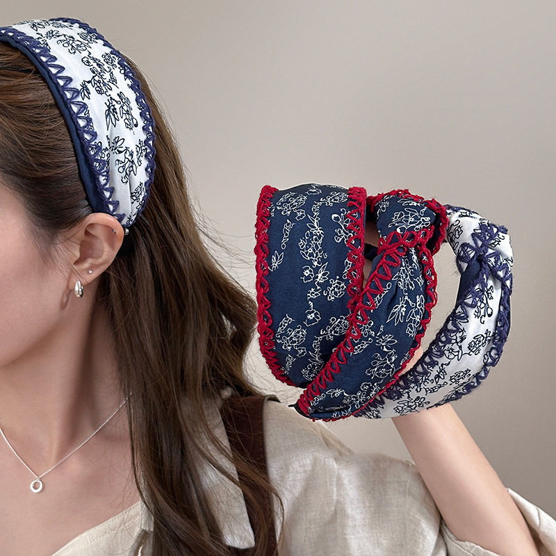 波西米亚碎花宽边发箍女日常外戴设计感扭结头箍发捆民族风发饰品,饰品/流行首饰/时尚饰品新,发饰,淘宝优惠券,粉丝福利购,淘宝优惠卷