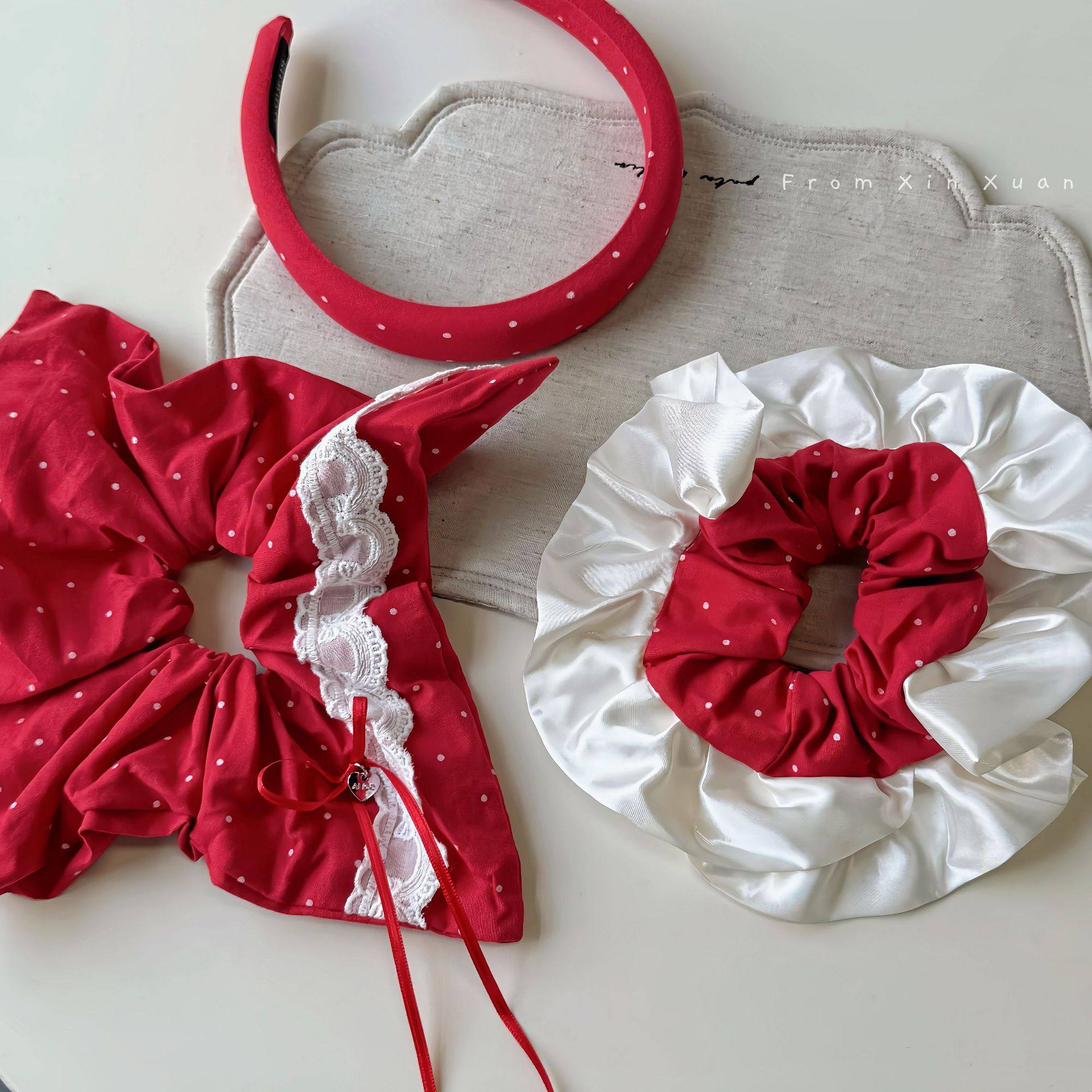 韩系红色波点大肠发圈女高级感超大号扎头发慵懒风发饰头绳新款,饰品/流行首饰/时尚饰品新,发饰,淘宝优惠券,粉丝福利购,淘宝优惠卷