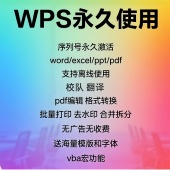 wps超级永久激活pdf格式 转换编辑拆分合并专业版 支持手机电脑办公