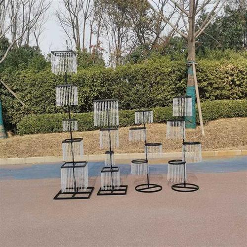 新款婚庆道具韶华路引装饰珠帘串韩式婚礼布置方型摆件水晶路引