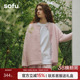 sofu软糯坑条半边绒家居服睡衣套装 可外穿居家服 女秋冬2026新款