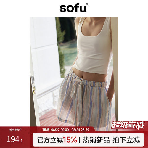 sofu睡裤短裤家居裤女