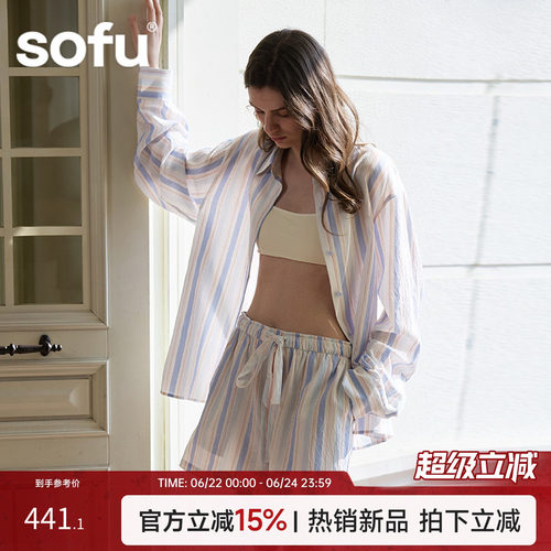 sofu家居服套装女可外穿