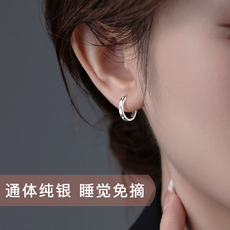 999纯银养耳洞耳钉女素圈ins风耳环睡觉免摘耳扣小耳圈耳骨耳饰,饰品/流行首饰/时尚饰品新,耳环,淘宝优惠券,粉丝福利购,淘宝优惠卷