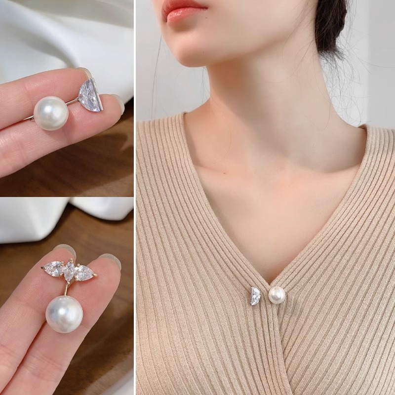 简约D字胸针开衫插针别针