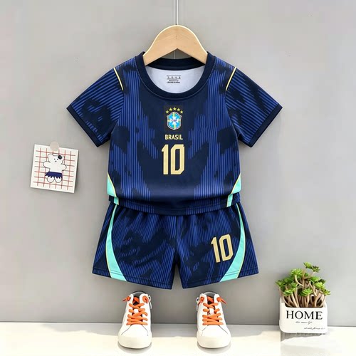 26世界阿根廷杯儿童足球服男童夏运动速干10号梅西7号c罗短袖球衣