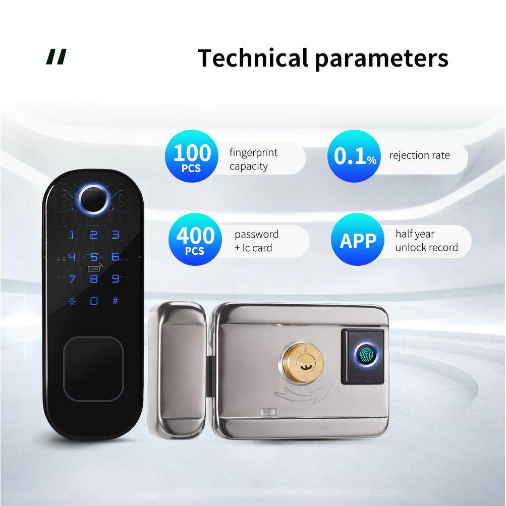 涂鸦WIFI智能锁铁门全套指纹密码